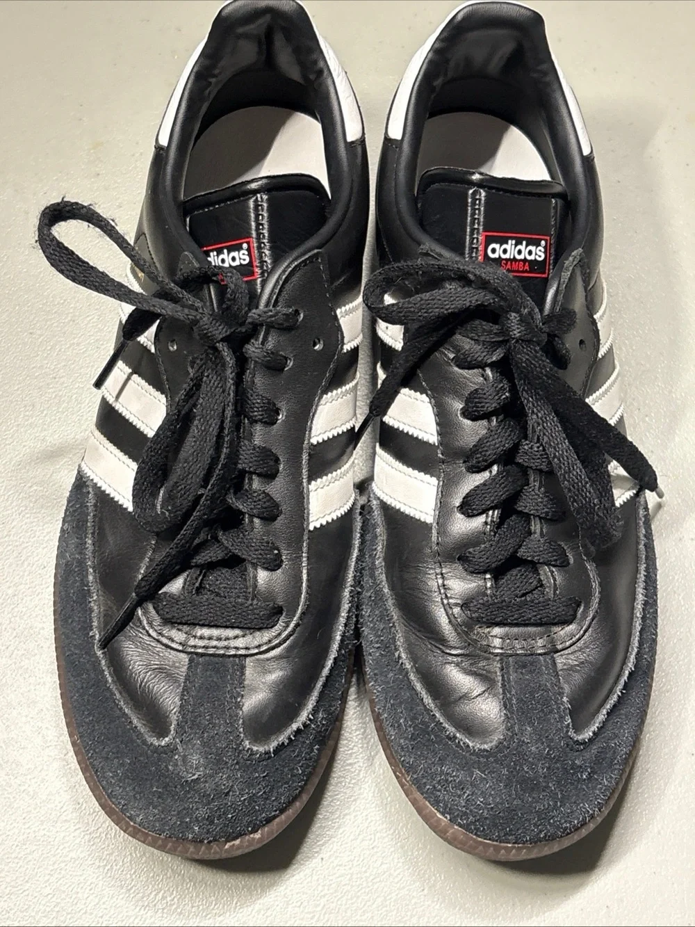 Adidas Samba Men Size US 9 Black & White Classic Shoes Sneakers 004001